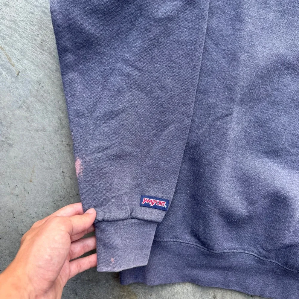 Vintage JanSport University of Virginia UVA Sweatshirt Navy Blue Mens Large